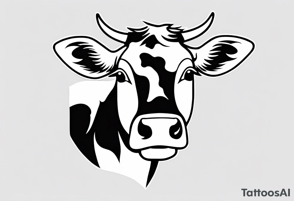 COW CHEWING tattoo idea