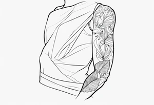 LINE AROUND SHOULDERS TO THE WRIST tattoo idea