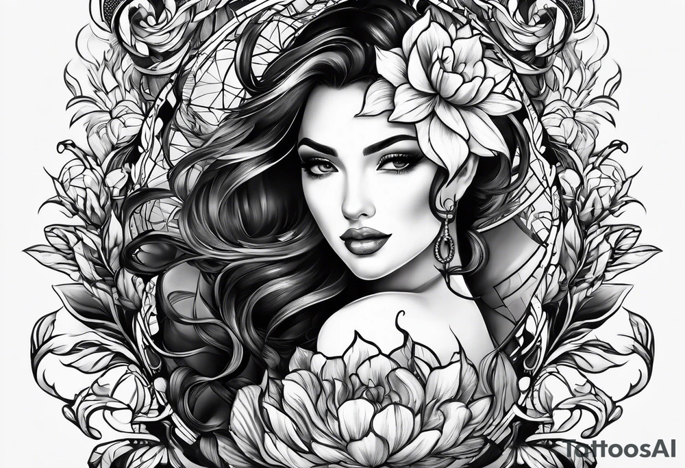 full sleeve tattoo canvas tattoo idea