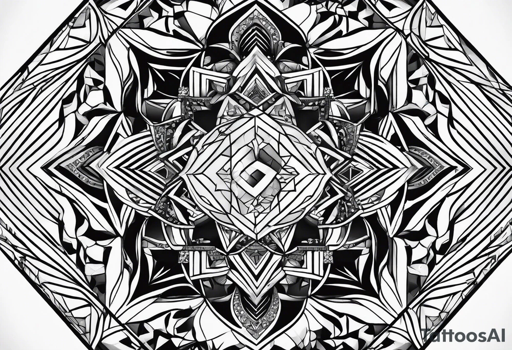 Diamond pattern tattoo idea