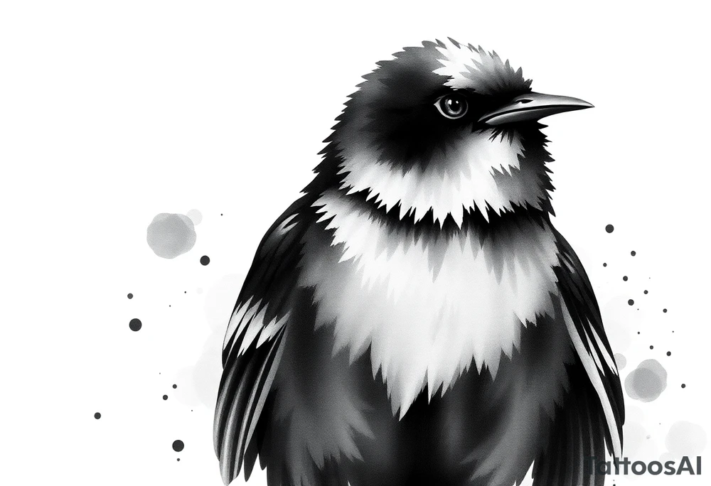 Male European Blackbird tattoo idea tattoo idea