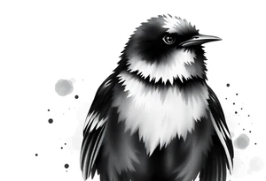 Male European Blackbird tattoo idea tattoo idea