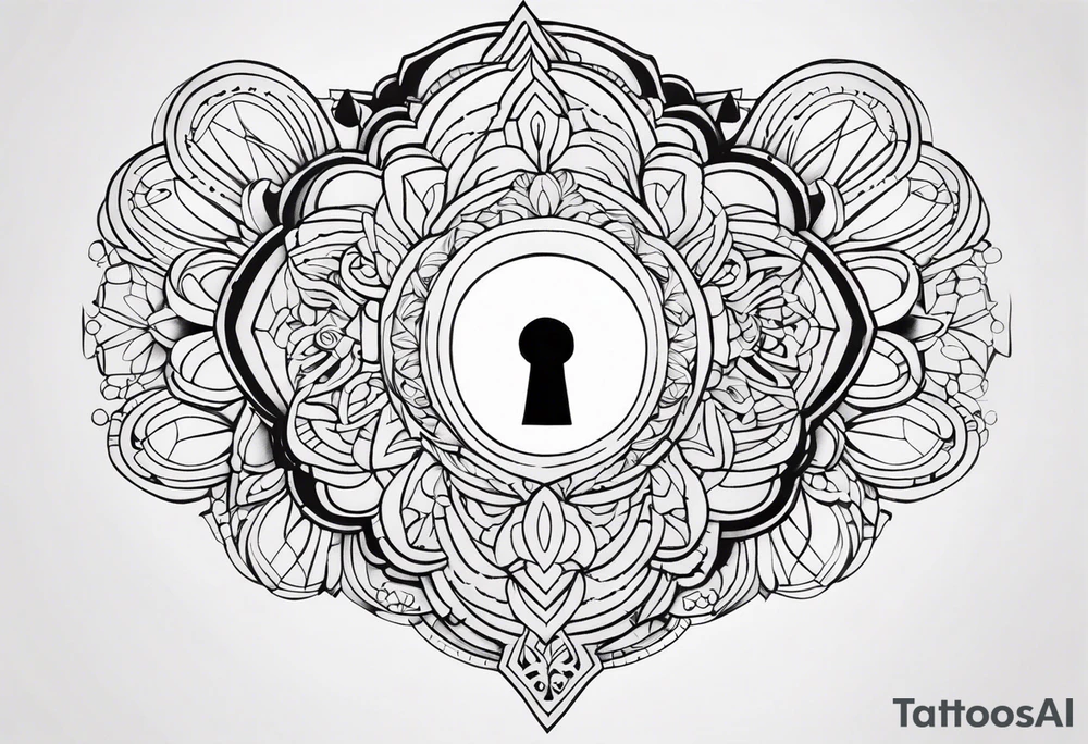 Intricate Keyhole tattoo idea