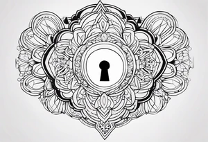 Intricate Keyhole tattoo idea