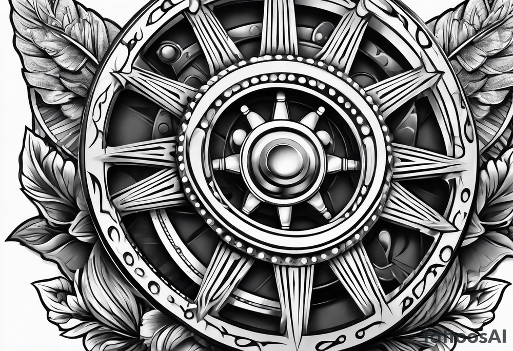steering wheel tattoo idea