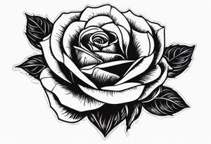 single red rose, black background tattoo idea