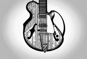 Simple blues music tattoo tattoo idea