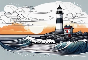 lighthouse,  minimalist tattoo idea