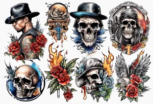 gangster full back tattoo idea