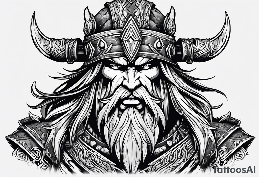 Valhalla berserker tattoo idea