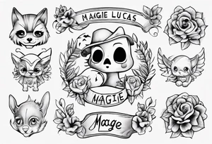 My children's names Maggie and Lucas tattoo idea