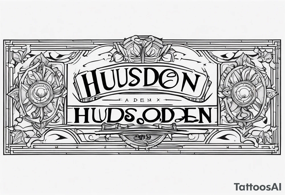 Inscribe 'Hudson Sugden' on both forearms, one name per arm. tattoo idea