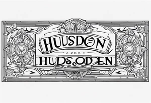 Inscribe 'Hudson Sugden' on both forearms, one name per arm. tattoo idea