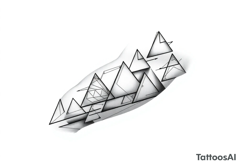 Geometry triangles tattoo idea