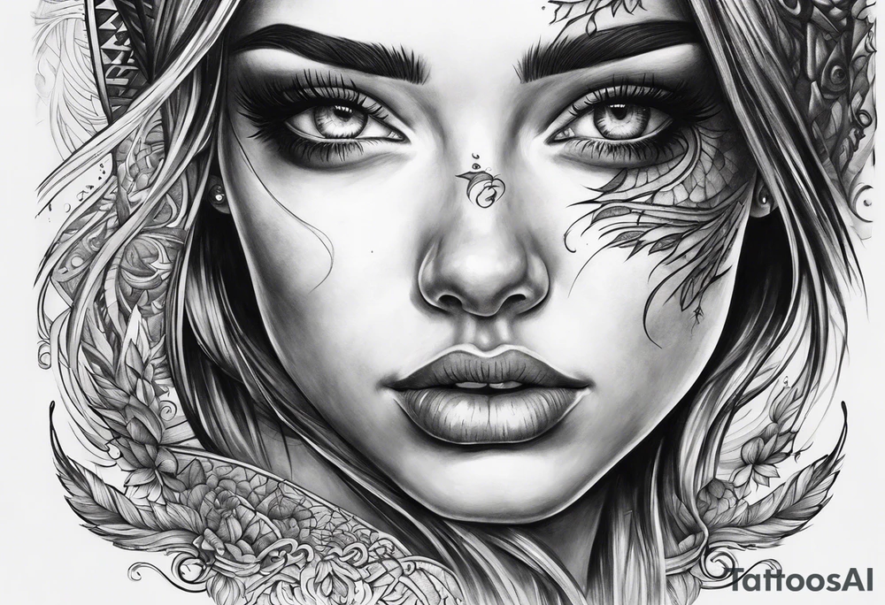 Bleeding eye rolling into head tattoo idea