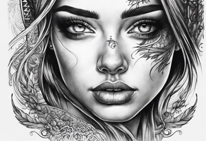 Bleeding eye rolling into head tattoo idea