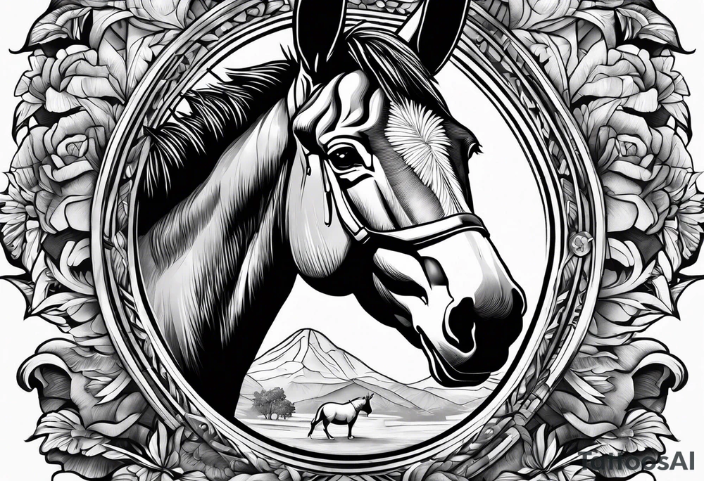 Donkey and a jeep gladiator tattoo idea