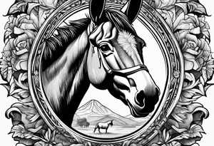 Donkey and a jeep gladiator tattoo idea