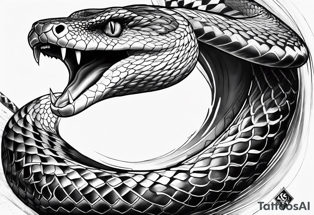 More Agressive Snake tattoo idea