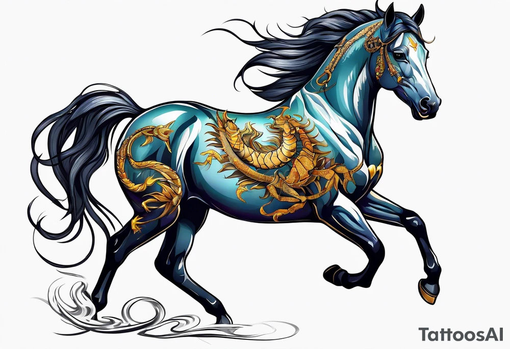 horse scorpion tattoo idea