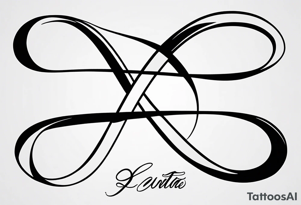 Infinity symbol with lettering tattoo idea