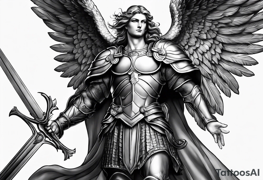 archangel michael tattoo idea