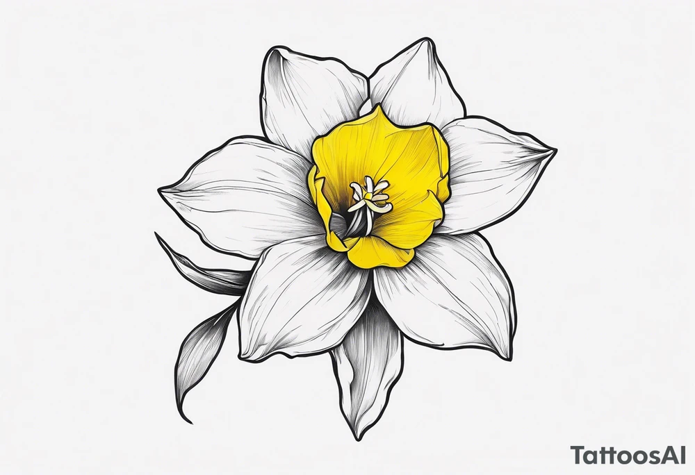Daffodil infinity symbol tattoo idea