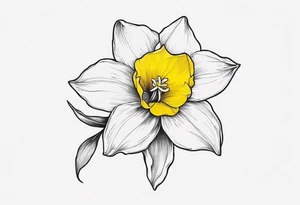 Daffodil infinity symbol tattoo idea