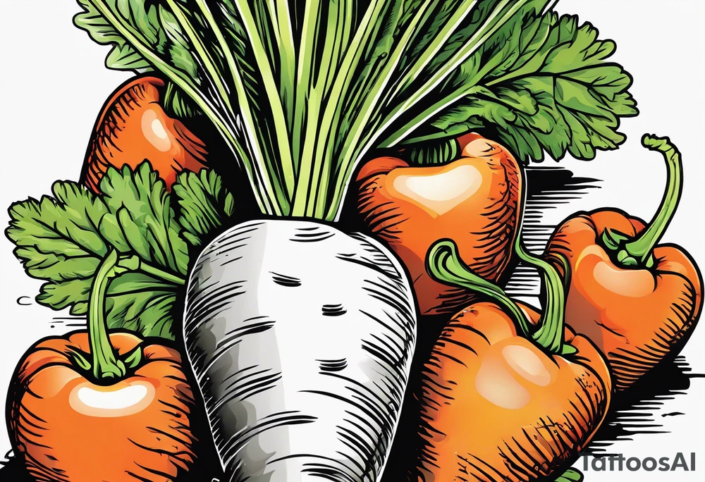 Carrot, Cherry tattoo idea