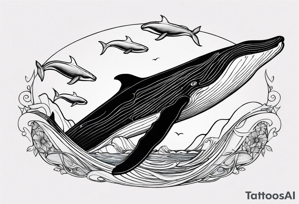 Create a tattoo with à dark whale tattoo idea