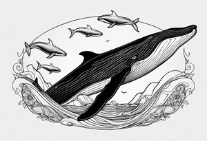 Create a tattoo with à dark whale tattoo idea