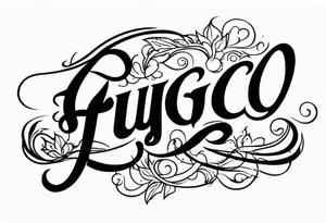 The word “fuego” in cursive with flames around it. tattoo idea