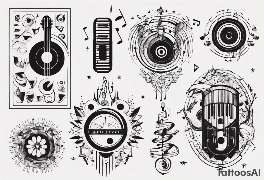 music sound tattoo idea