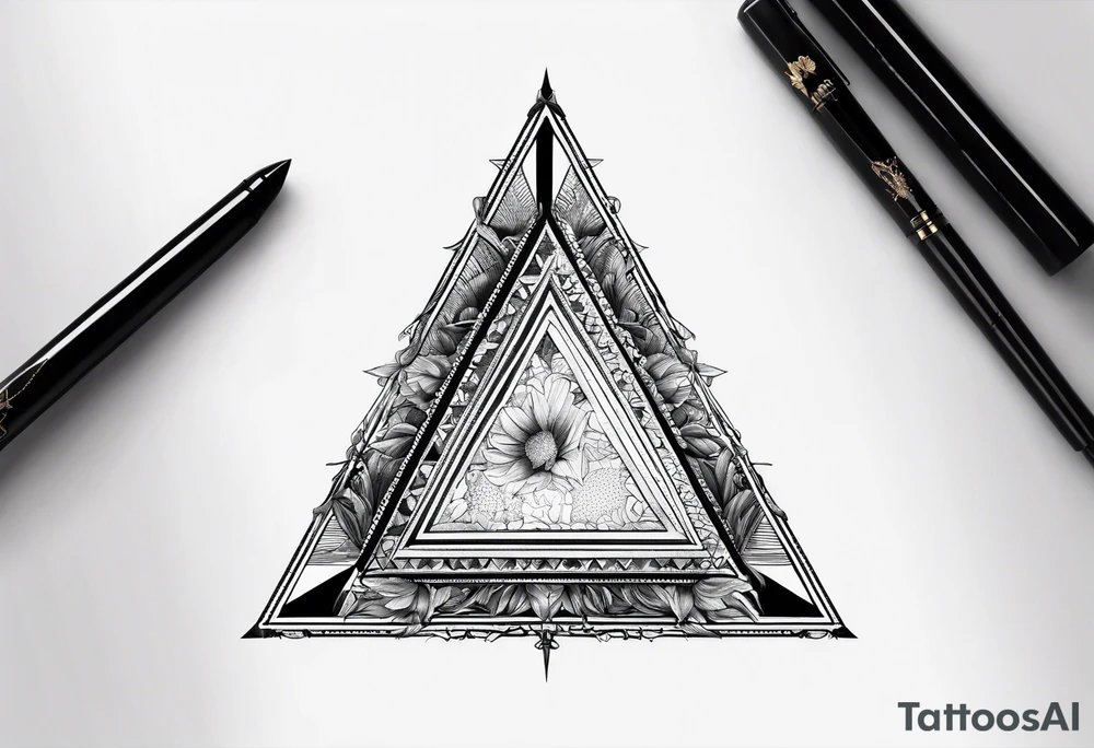 A triangle with nothing inside of it tattoo idea A triangle with nothing inside of it tattoo idea