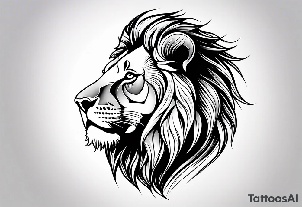 Lion profil tattoo idea