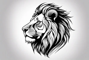 Lion profil tattoo idea
