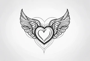 Heart with wings saying 22 tattoo idea