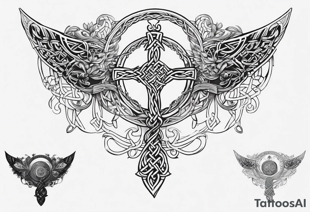 celtic sternum tattoo tattoo idea