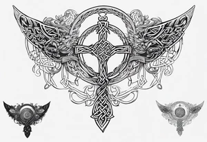 celtic sternum tattoo tattoo idea