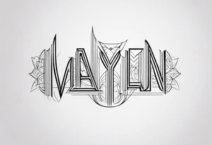 a minimal tattoo from the Names Yael, Matan, Nadav, Dafna tattoo idea