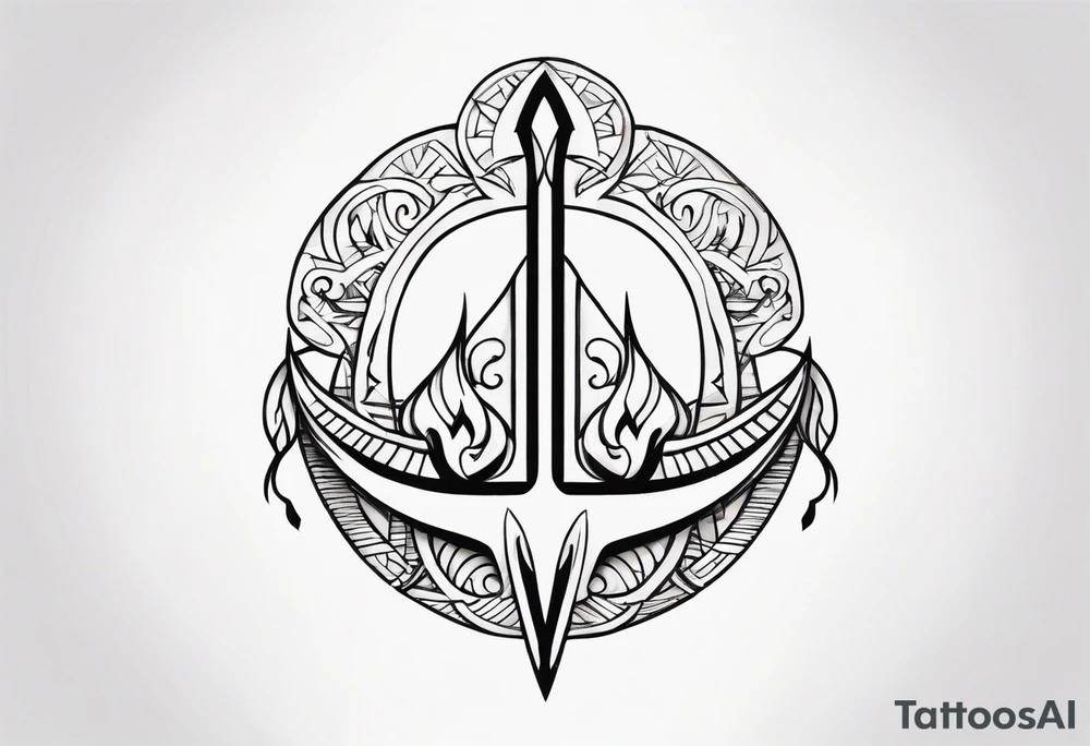 Polynesian hook tattoo tattoo idea