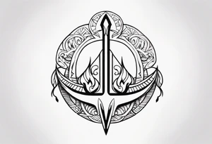 Polynesian hook tattoo tattoo idea