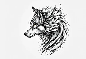 mongolian grey wolf tattoo idea