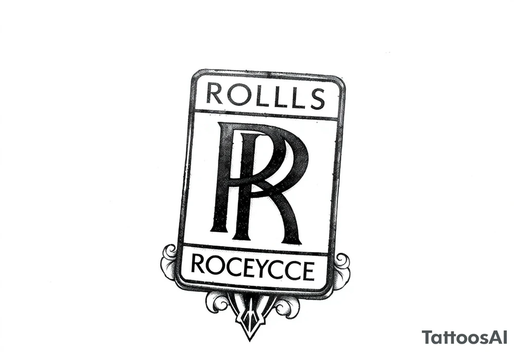 Rolls Royce logo tattoo idea