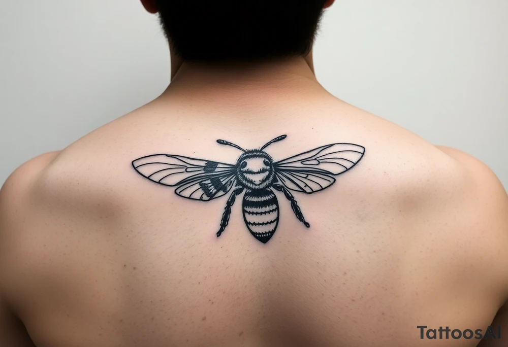 ליאורה) hidden in a bee tattoo idea