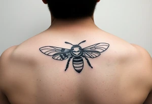 ליאורה) hidden in a bee tattoo idea