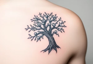 A mystical tree bearing much fruit tattoo idea