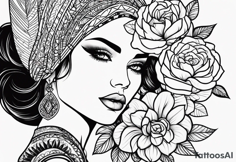 Sexy tattooed women svg tattoo idea