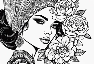 Sexy tattooed women svg tattoo idea
