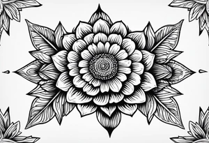 Indian blanket flower arrows tattoo idea